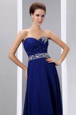 Stylish Floor Length Royal Blue Chiffon Evening Dress Online