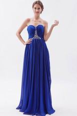 Inexpensive Royal Blue Evening Chiffon Dress For Women