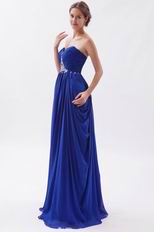 Inexpensive Royal Blue Evening Chiffon Dress For Women