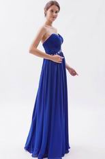 Inexpensive Royal Blue Evening Chiffon Dress For Women