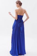 Inexpensive Royal Blue Evening Chiffon Dress For Women