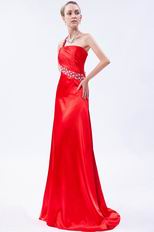 Sexy One Shoulder Empire Scarlet Evening Dress Discount