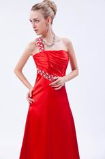 Sexy One Shoulder Empire Scarlet Evening Dress Discount