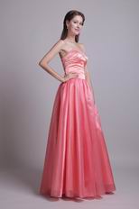 Inexpensive Corset Back Watermelon Celebrity Evening Dress