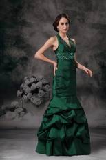 Mermaid Halter Dark Green Evening Dress Discount