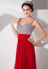 Beaded Scarlet Top 2014 Designer Evening Party Dress