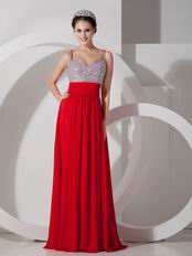 Beaded Scarlet Top 2014 Designer Evening Party Dress