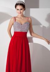 Beaded Scarlet Top 2014 Designer Evening Party Dress