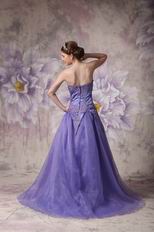 Top Designer Blue Violet Evening Gowns For Lady