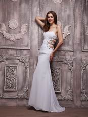 White One Shoulder Skirt 2014 Designer Dress For Club Party