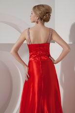 Classical Scarlet V-neck Evening Party Dresses UK