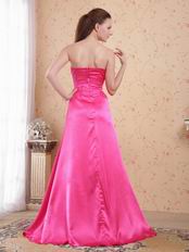 Hot Pink Sweetheart Evening Club Women Dress