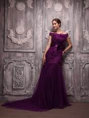 New Look Purple Mermaid Off Shoulder Red Carpet Dress