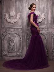 New Look Purple Mermaid Off Shoulder Red Carpet Dress