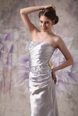 Fishtail Skirt Beaded Sliver 2012 Evening Dress Petite