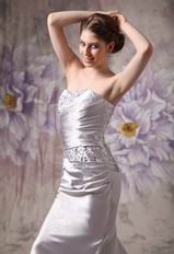 Fishtail Skirt Beaded Sliver 2012 Evening Dress Petite