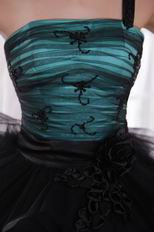Unique One Shoulder Black Skirt Female Evening Dress