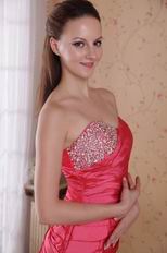 Coral Red Taffeta Dress For 2014 Evening Dress Cheap