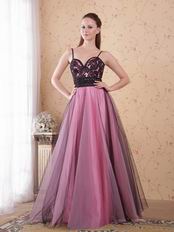 Spaghetti Straps Pink Evening Dresses Woman Wear Cheap