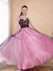 Spaghetti Straps Pink Evening Dresses Woman Wear Cheap