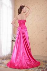 Floor Length Deep Pink Dress For Evening Women Decent