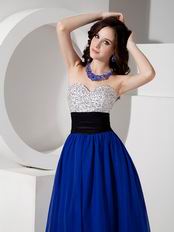 Stylish Royal Blue Beaded Evening Dresses Discount