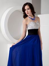 Stylish Royal Blue Beaded Evening Dresses Discount