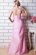 Affordable Pink Taffeta Formal Evening Dress Slim