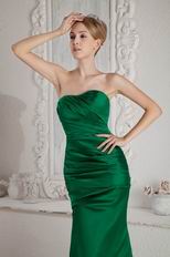 Mermaid Dark Green Evening Stain Dress For La Femme