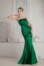 Mermaid Dark Green Evening Stain Dress For La Femme