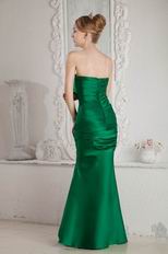 Mermaid Dark Green Evening Stain Dress For La Femme