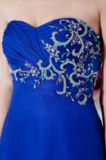 2014 Embroidery Bodice Side Zip La Femme Evening Dress