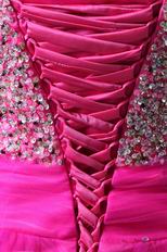 Cheap Sweetheart Beaded Fuchsia Celebrity Evening Dress