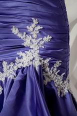 Beautiful Mermaid Blue Violet Lace Skirt Evening Dress