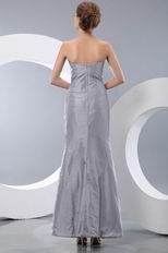 Silver Mermaid Taffeta Celebrity Evening Dress For Cheap