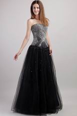 Floor Length Designer Black Women Evening Dress