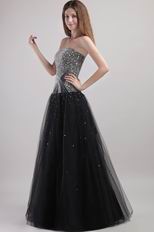 Floor Length Designer Black Women Evening Dress