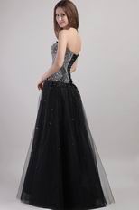 Floor Length Designer Black Women Evening Dress