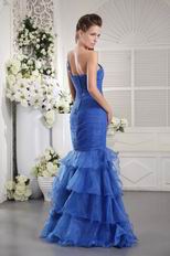 One Shoulder Mermaid Royal Blue Dresses For Evening