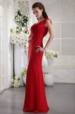 Wine Red Floor Length Evening Dresses By 2014 Designer