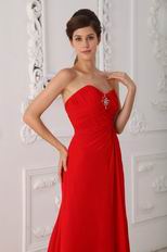 Dancing Floor Evening Dress With Scarlet Split Chiffon Skirt