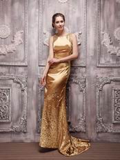 Golden Bateau Trumpet Distinguished Gathering Dress