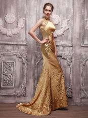 Golden Bateau Trumpet Distinguished Gathering Dress