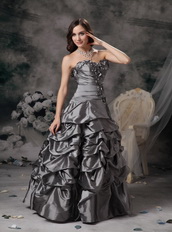 Sweetheart Floor-length Grey Taffeta Night Club Dresses Night Club