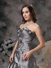 Sweetheart Floor-length Grey Taffeta Night Club Dresses Night Club