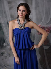 Unique Halter Chiffon Evening Night Club Dress In Royal Blue Night Club