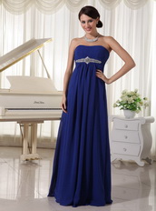 Royal Blue Chiffon Floor Length Night Club Evening Dress Night Club