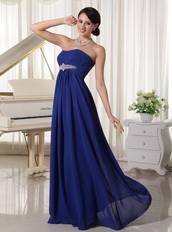 Royal Blue Chiffon Floor Length Night Club Evening Dress Night Club