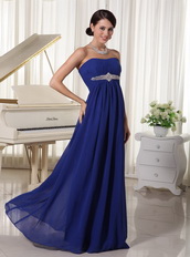 Royal Blue Chiffon Floor Length Night Club Evening Dress Night Club