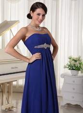 Royal Blue Chiffon Floor Length Night Club Evening Dress Night Club